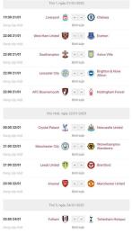 ảnh chụp màn hình lịch bóng đa la liga