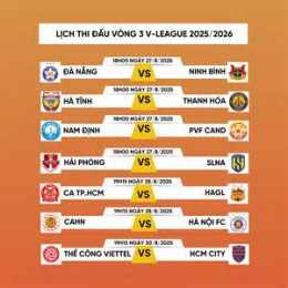 ảnh chụp màn hình lịch thi đấu bóng đá v league 26 27