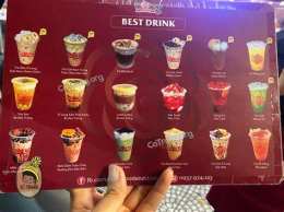 ảnh chụp màn hình menu trà sữa bông đà nẵng