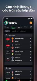 ảnh chụp màn hình vebo tv - trực tiếp bóng đá