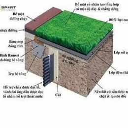 cấu tạo mặt sân bóng đá cỏ tự nhiên