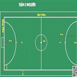 diện tích sân bóng đá 5 người
