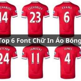 font chữ áo bóng đá