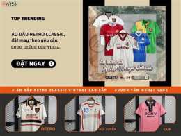 giao diện app áo đá bóng retro