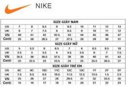 giao diện app bảng size giày bóng đá nike