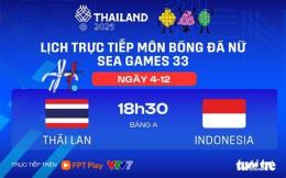giao diện app bóng đá nữ thái lan indonesia