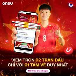 giao diện app cách mua vé bóng đá trên oneu