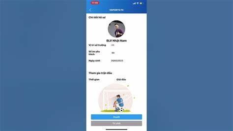 giao diện app cách xin vào clb bóng đá