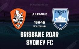 giao diện app câu lạc bộ bóng đá brisbane roar gặp sydney fc