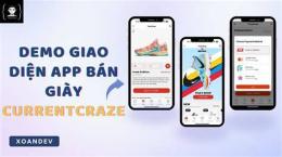 giao diện app giày bóng đá futsal