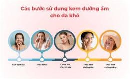 giao diện app kem dưỡng ẩm cho da khô bong tróc