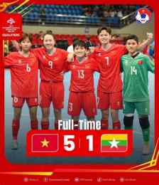 giao diện app kết quả bóng đá futsal nữ