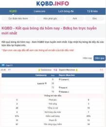 giao diện app kết quả bóng đá kqbd.hot