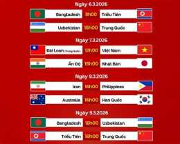 giao diện app lịch bóng đá asiad cup