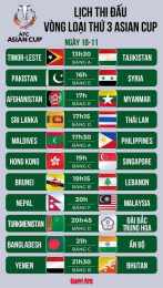 giao diện app lịch bóng dá asian cup