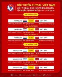 giao diện app lịch bóng đá futsal việt nam