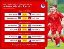 giao diện app lịch bóng đá nữ u17 châu á