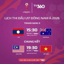 giao diện app lich bong da u17 dong nam a