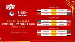 giao diện app lịch bóng đá vn u23