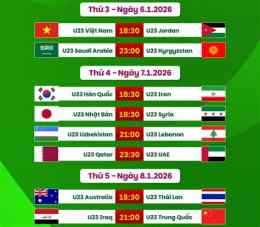 giao diện app lịch thi đấu bóng đá chung kết u23 châu á