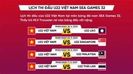 giao diện app lịch thi đấu bóng đá sea games u22 việt nam