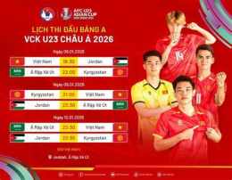 giao diện app lịch thi đấu bóng đá u20 châu á 2026