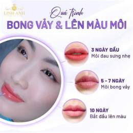 giao diện app phun môi 2 ngày đã bong có sao không