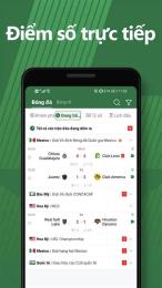 giao diện app tỉ số báo bóng đá hôm nay