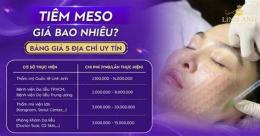 giao diện app tiêm meso căng bóng da giá bao nhiêu