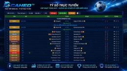 giao diện app tỷ số bóng đá live