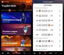 giao diện app xem bóng đá bunchatv3.com