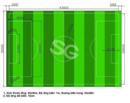 hướng dẫn sử dụng diện tích sân bóng đá mini