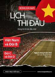 hướng dẫn sử dụng lịch đá bóng nam