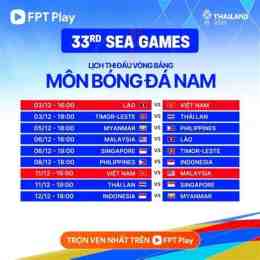 hướng dẫn sử dụng lịch thi đấu bóng đá nam seagame 2025