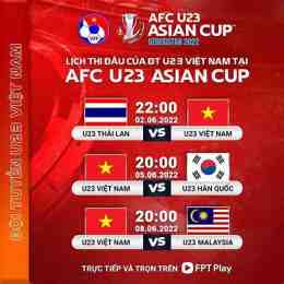 lịch bóng đá châu á u 23