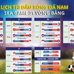 lịch bóng đá seagame 31