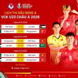 lich bóng đá u23 châu á 2026