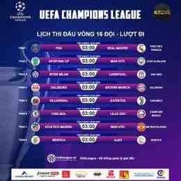 lịch đá bóng champions league