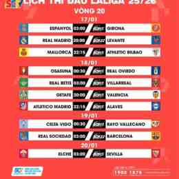 lịch thi đấu bóng đá laliga - tây ban nha