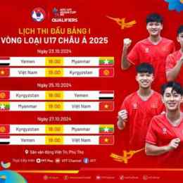 lịch thi đấu bóng đá u17 vn