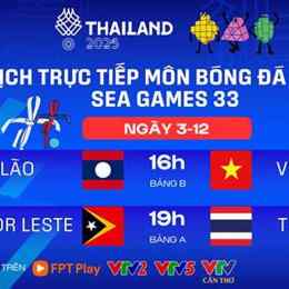 lịch trực tiếp bóng đá nam sea games