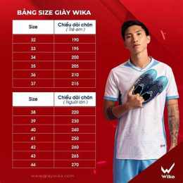 size giày bóng đá