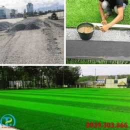 thi công sân bóng đá cỏ nhân tạo