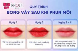 tính năng nổi bật phun môi 2 ngày đã bong có sao không