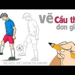 vẽ người đá bóng